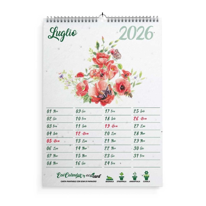 Calendario da muro piantabile A4 EcoCalendar 2026