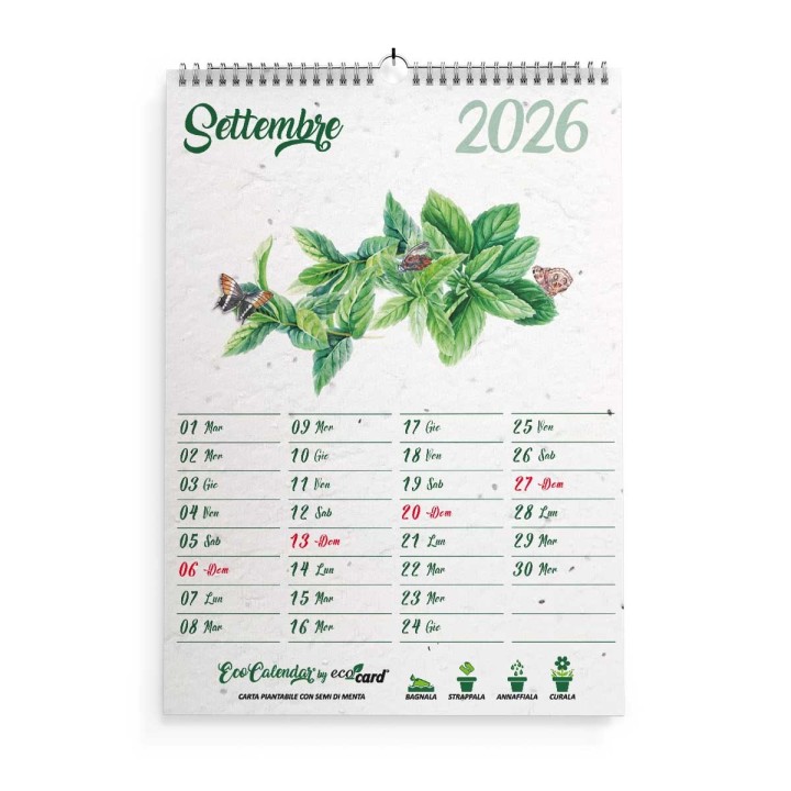 Calendario da muro piantabile A4 EcoCalendar 2026