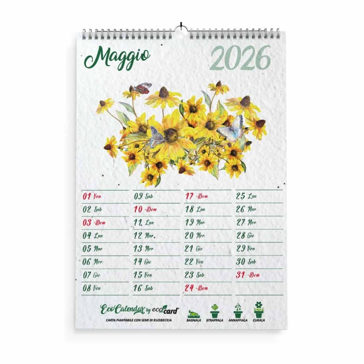 Calendario da muro piantabile A4 EcoCalendar 2026