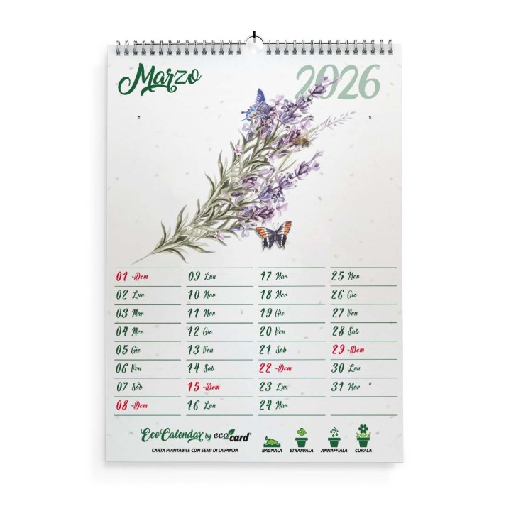 Calendario da muro piantabile A4 EcoCalendar 2026
