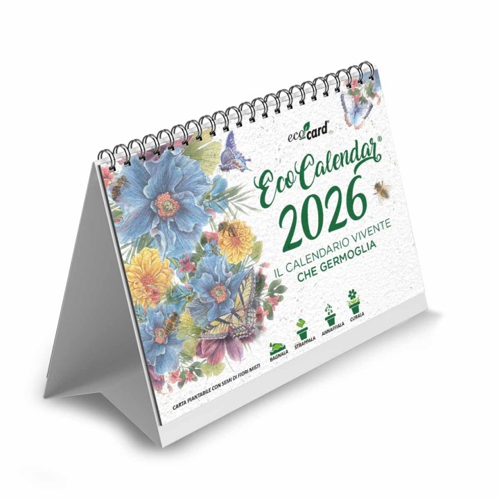 Eco-Calendar 2026 calendario da tavolo ecologico che germoglia - semi misti