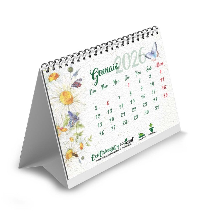 Eco-Calendar 2026 calendario da tavolo ecologico che germoglia - semi misti