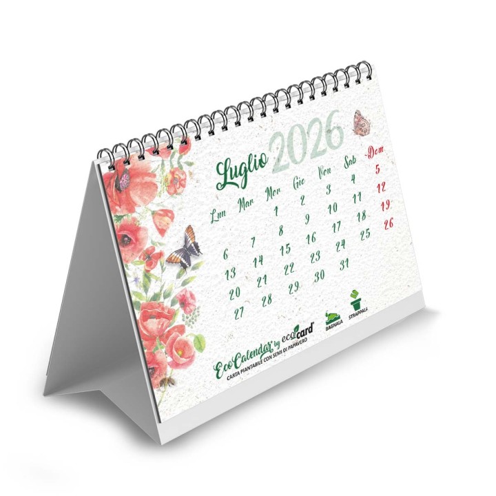Eco-Calendar 2026 calendario da tavolo ecologico che germoglia - semi misti