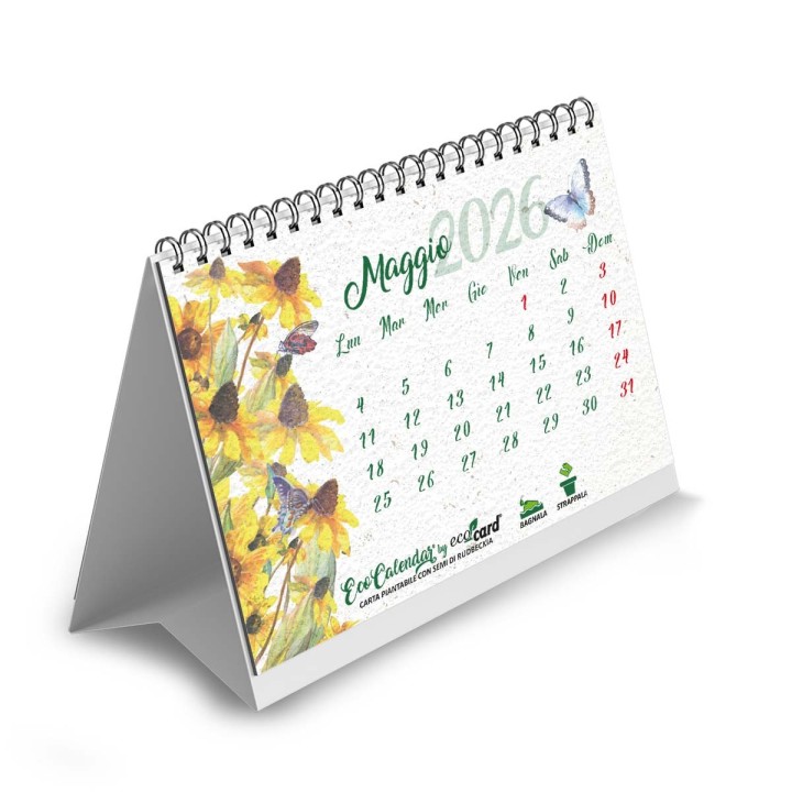 Eco-Calendar 2026 calendario da tavolo ecologico che germoglia - semi misti