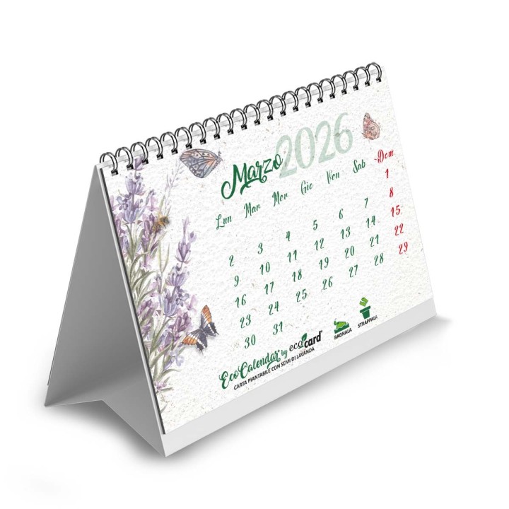 Eco-Calendar 2026 calendario da tavolo ecologico che germoglia - semi misti
