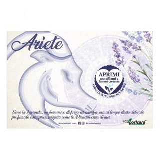 Eco-Postcard zodiaco Ariete - lavanda