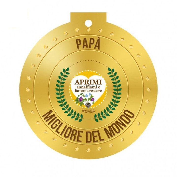 Eco-Decors Medaglia ecologica vivente “Papà migliore del mondo” (Ipomea)