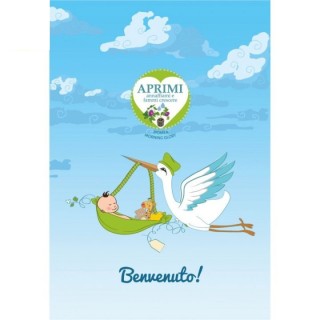 Eco-Postcard Cartolina Ecologica Auguri Nascita bambino - Morning glory