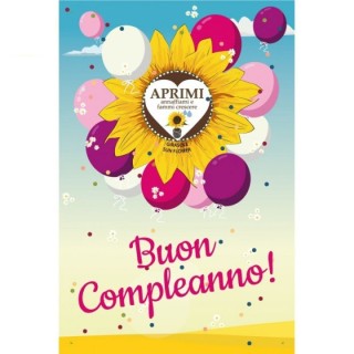 Eco-Postcard cartolina Auguri Viventi con pianta di Girasole