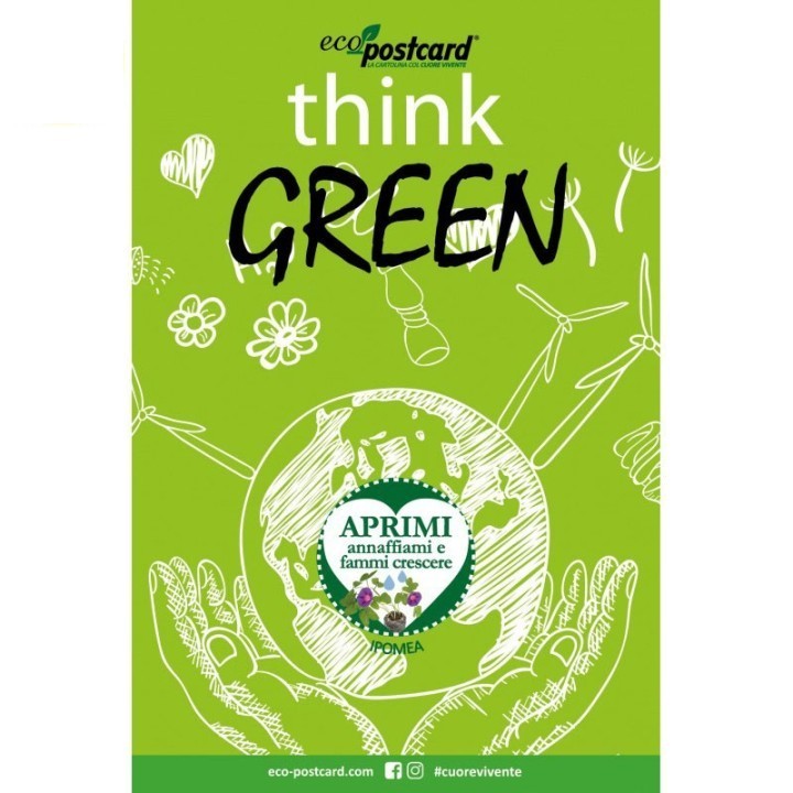 Eco-Postcard cartolina ecologica Think Green