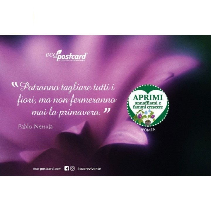 Eco-Postcard cartolina citazione Pablo Neruda