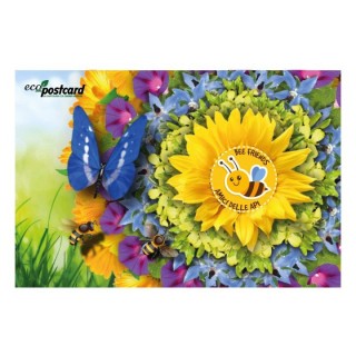 Eco-Postcard cartolina Bee Friends - mix di semi amici delle api