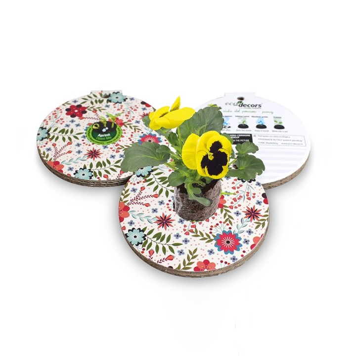 Eco-Decors Pallina ecologica Primavera viola fiori – Viola del pensiero