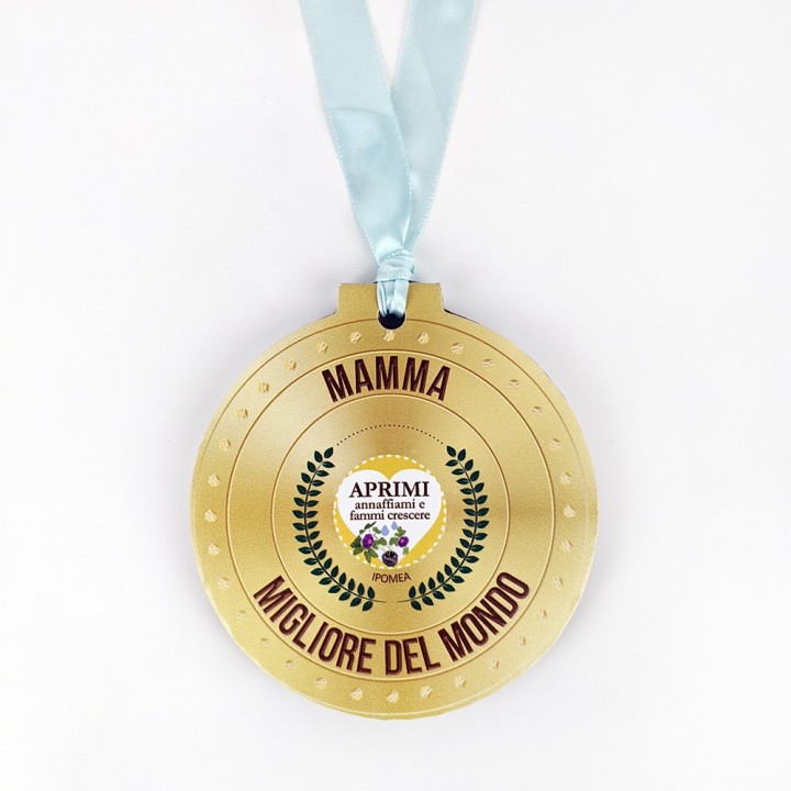 Eco-Decors Medaglia ecologica vivente “Mamma migliore del mondo” (Ipomea)