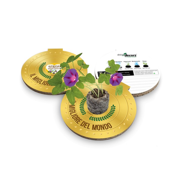 Eco-Decors Medaglia ecologica vivente “Il migliore del mondo” - Ipomea